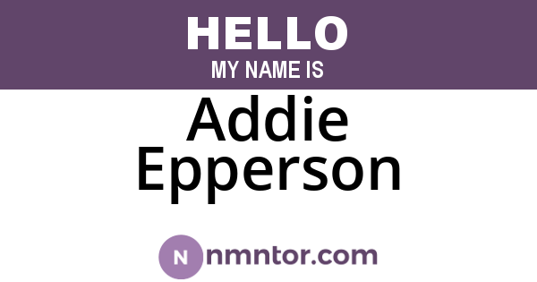Addie Epperson