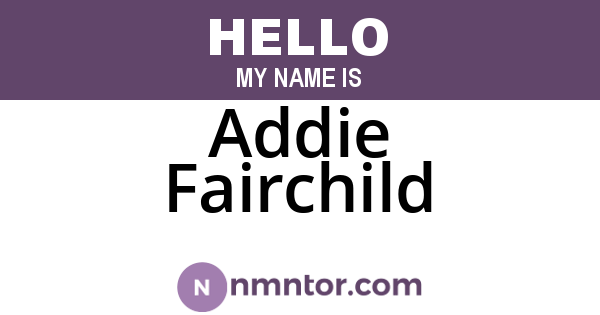 Addie Fairchild