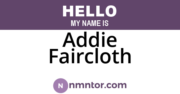 Addie Faircloth