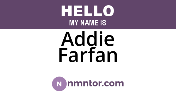 Addie Farfan