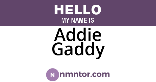 Addie Gaddy
