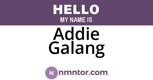 Addie Galang