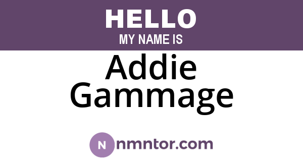 Addie Gammage