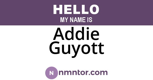Addie Guyott