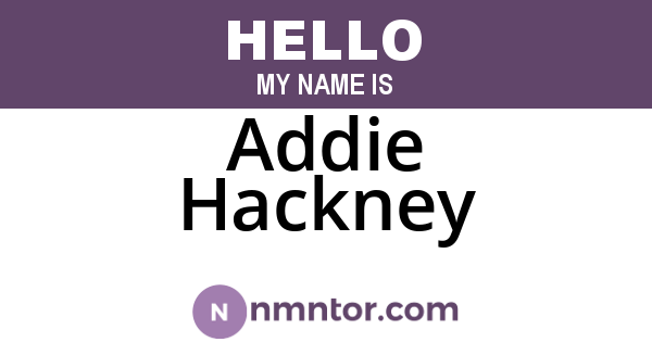 Addie Hackney