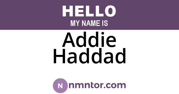 Addie Haddad