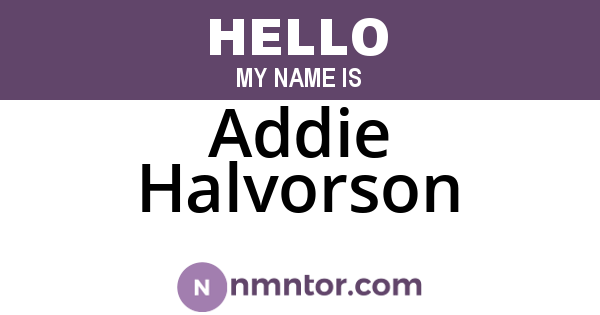 Addie Halvorson