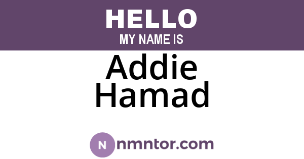 Addie Hamad