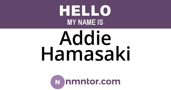 Addie Hamasaki