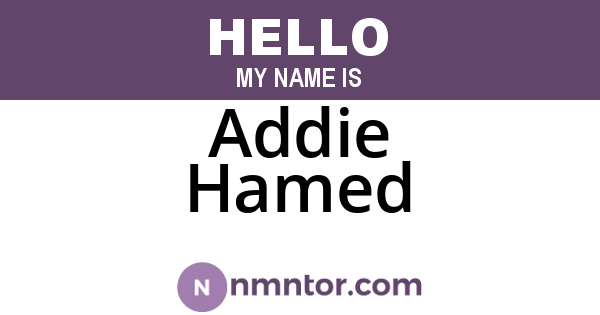 Addie Hamed