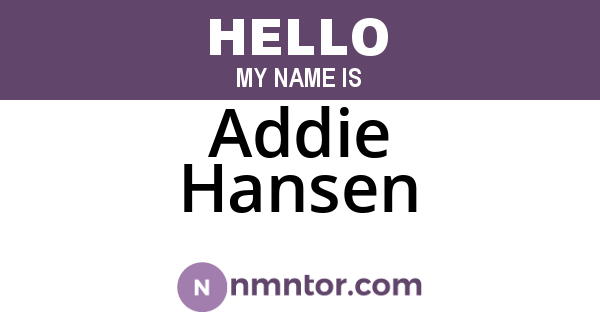 Addie Hansen