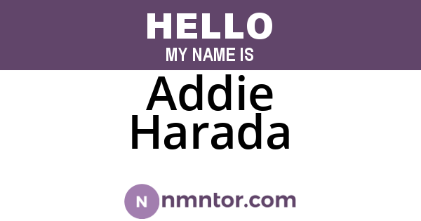 Addie Harada