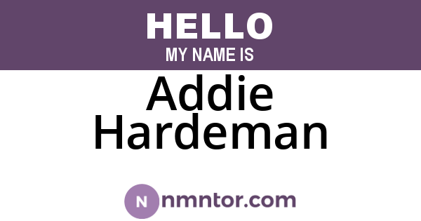 Addie Hardeman