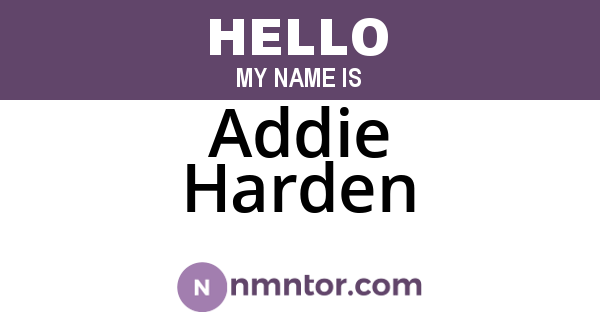 Addie Harden