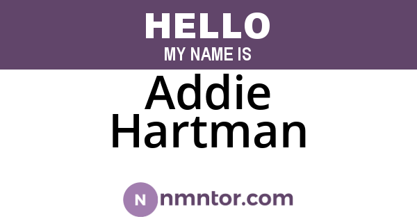 Addie Hartman