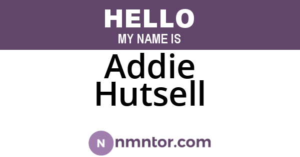 Addie Hutsell