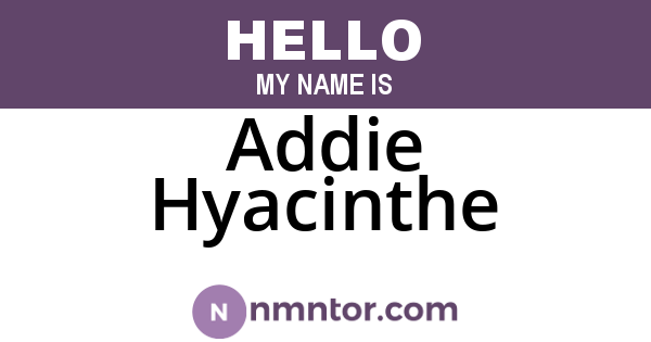 Addie Hyacinthe