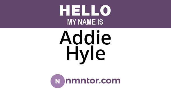 Addie Hyle