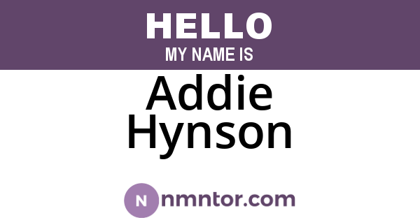 Addie Hynson