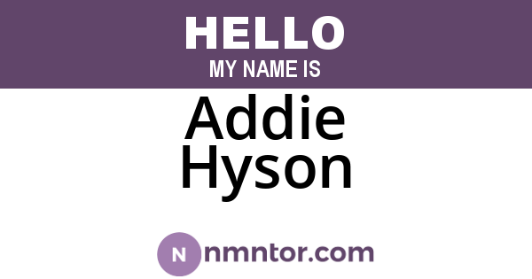 Addie Hyson