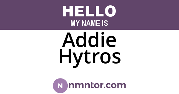 Addie Hytros