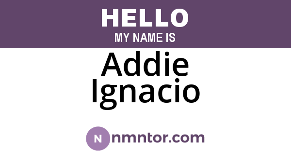 Addie Ignacio