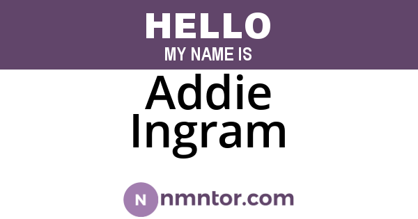 Addie Ingram