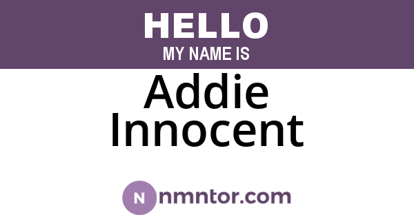 Addie Innocent
