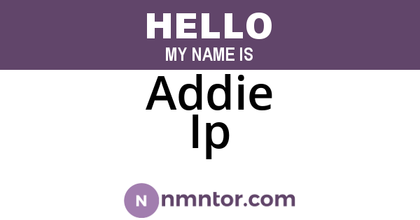 Addie Ip