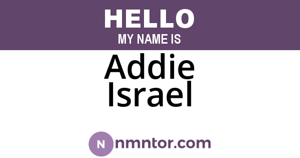 Addie Israel