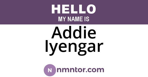 Addie Iyengar