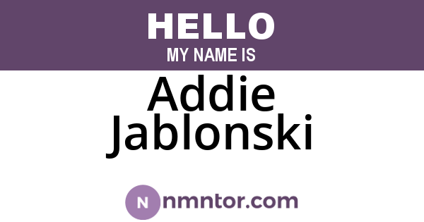 Addie Jablonski