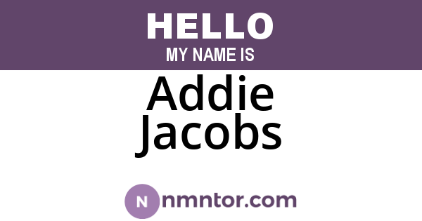 Addie Jacobs