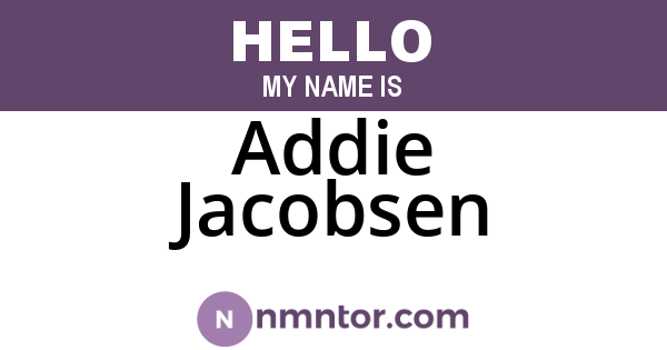 Addie Jacobsen