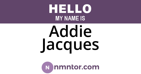 Addie Jacques