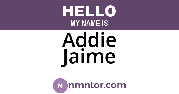 Addie Jaime
