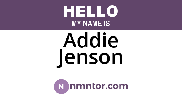 Addie Jenson