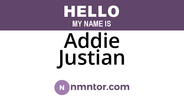 Addie Justian