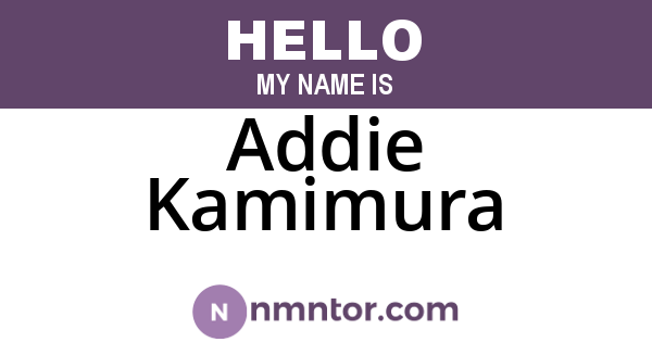Addie Kamimura