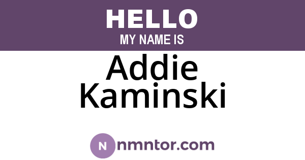 Addie Kaminski