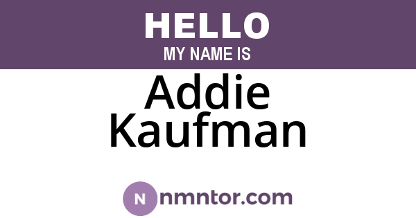 Addie Kaufman