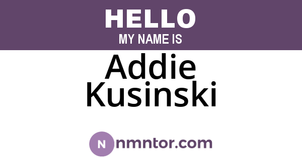 Addie Kusinski