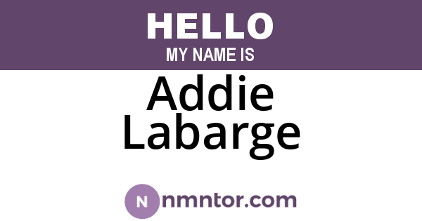 Addie Labarge