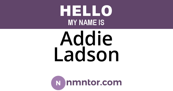 Addie Ladson