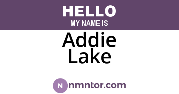 Addie Lake