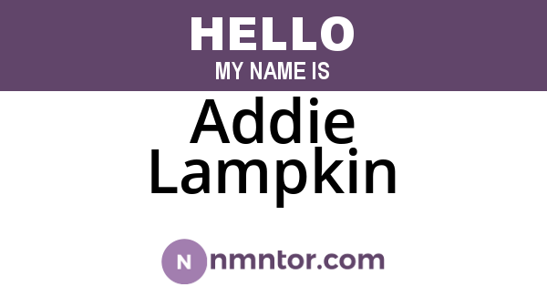 Addie Lampkin