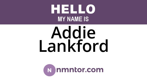 Addie Lankford