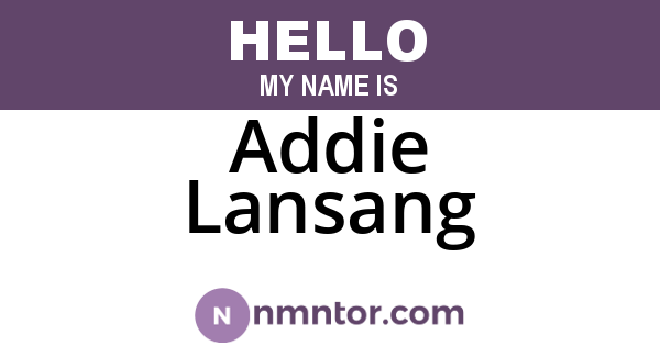Addie Lansang