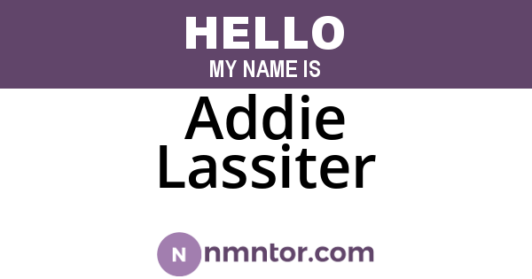 Addie Lassiter