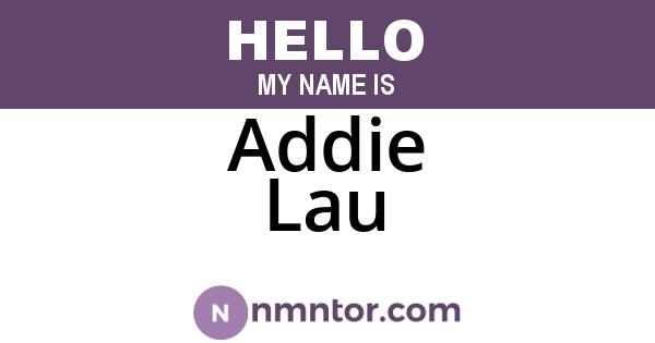 Addie Lau
